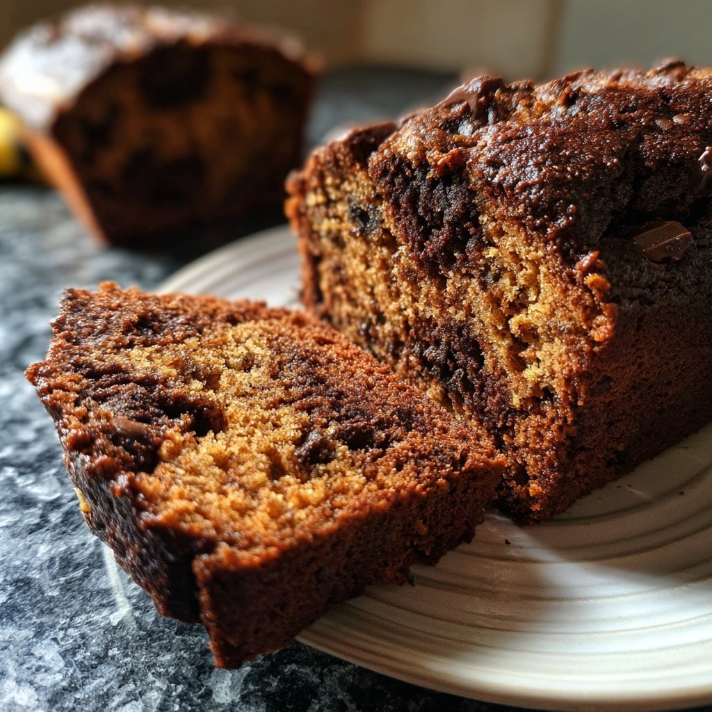 Bananenbrot mit Kakao