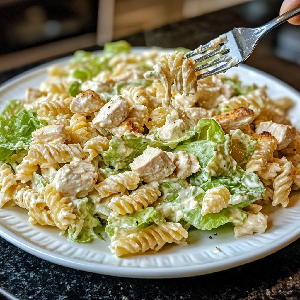 Chicken Caesar Pasta Salat