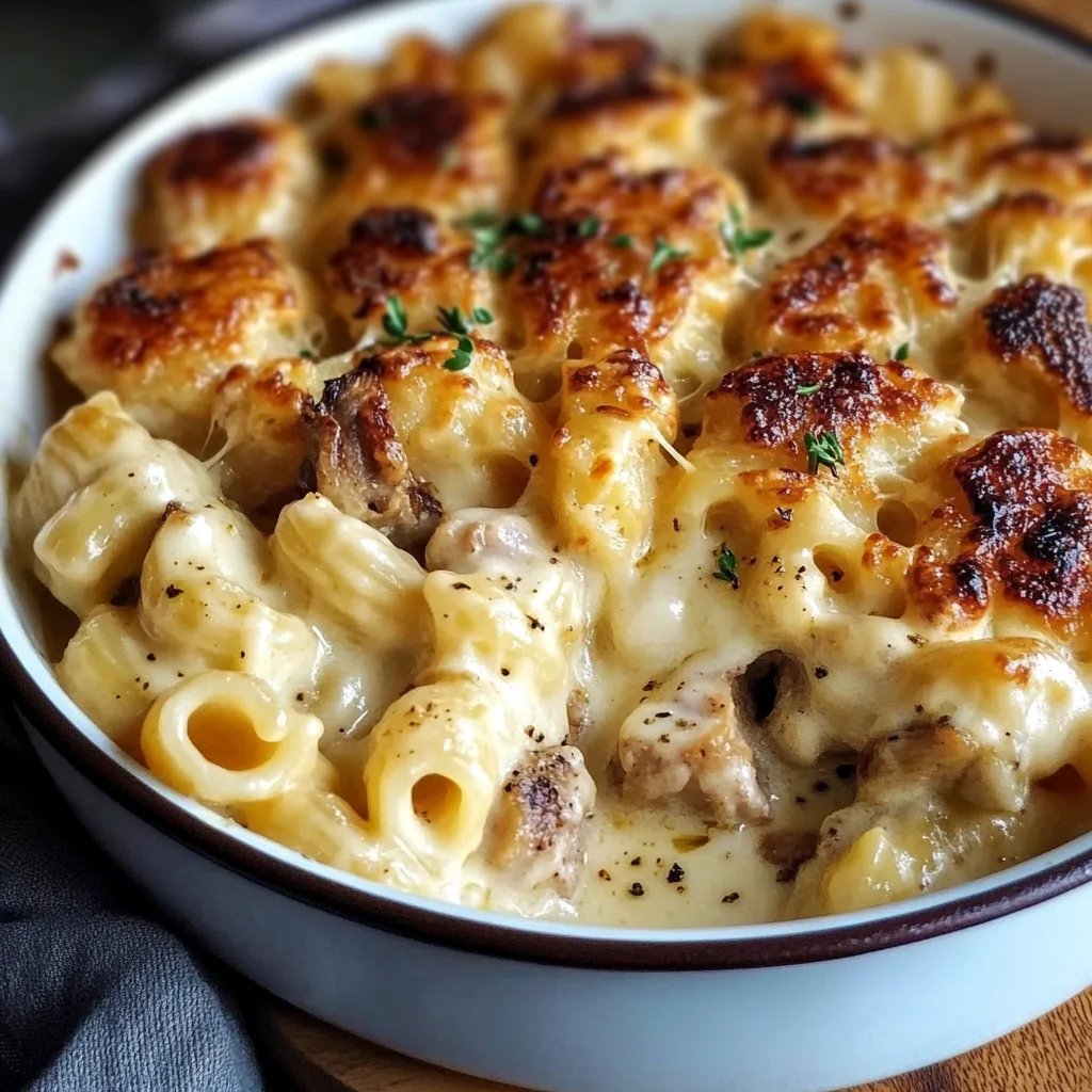 Cremiges Hähnchen Mac and Cheese