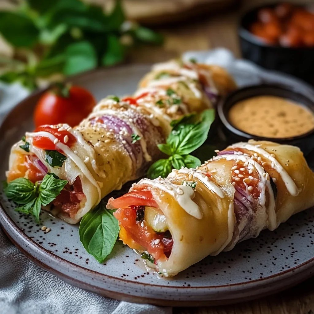 Leckere Sommerrollen mit Erdnussdip