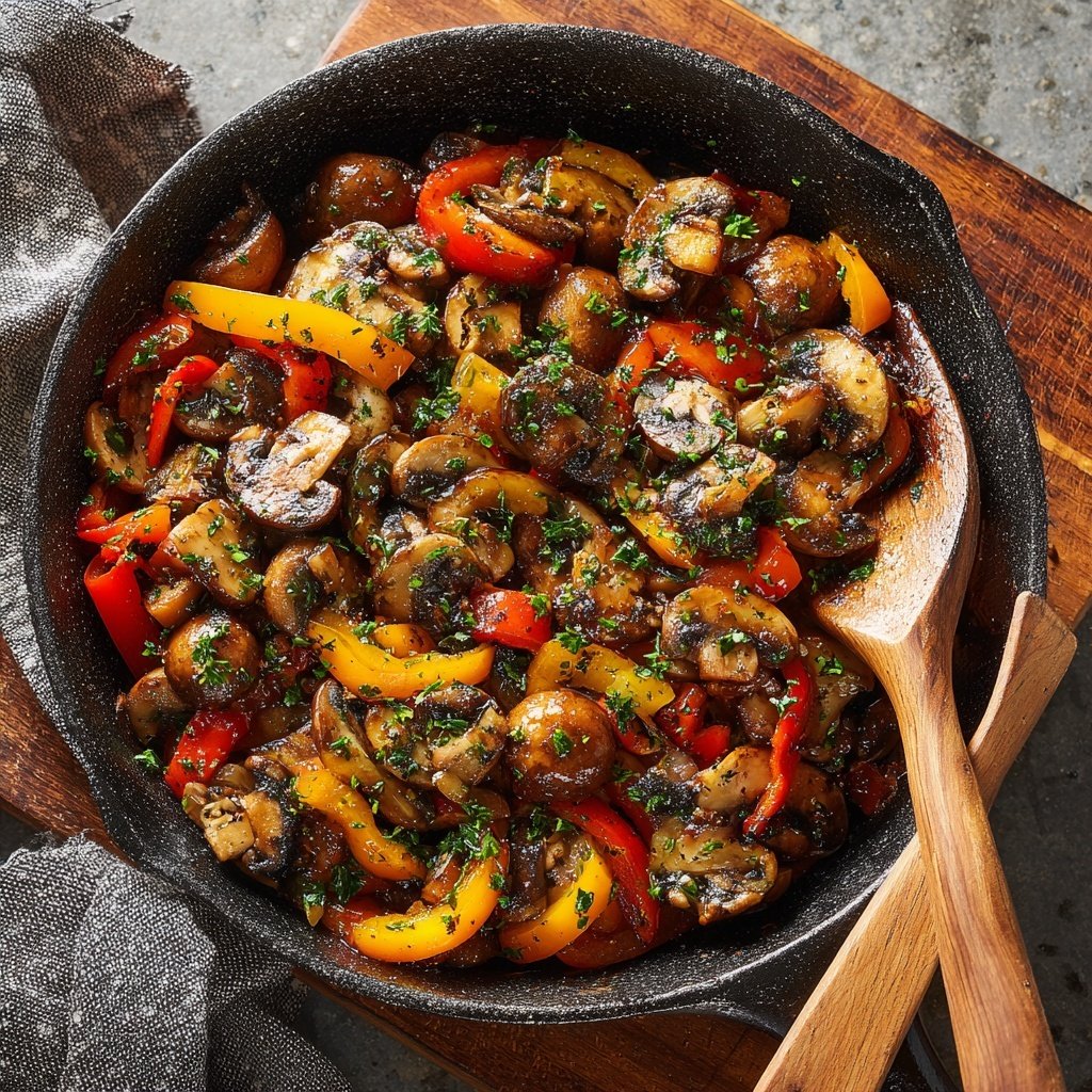 Vegetarische Pilz Pfanne