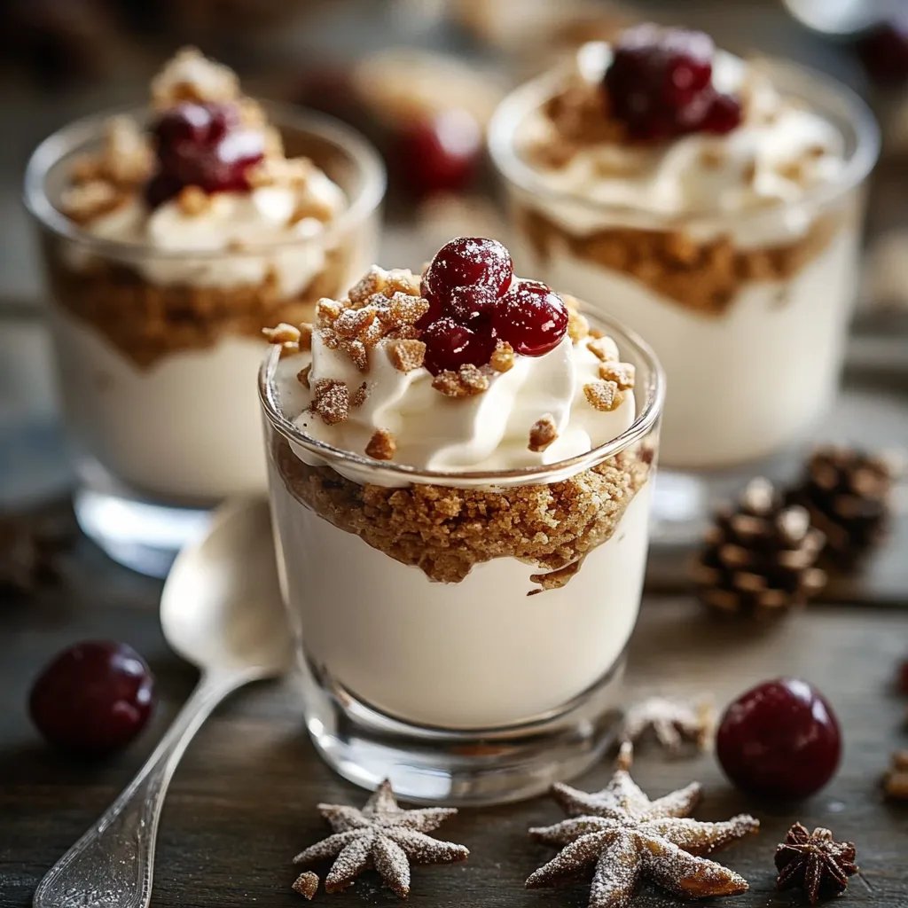 Weiße Lebkuchen-Mousse mit weißer Schokolade