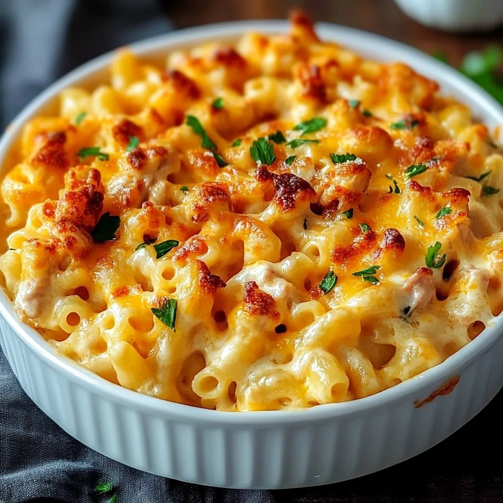 Cheesy Buffalo Chicken Pasta Bake