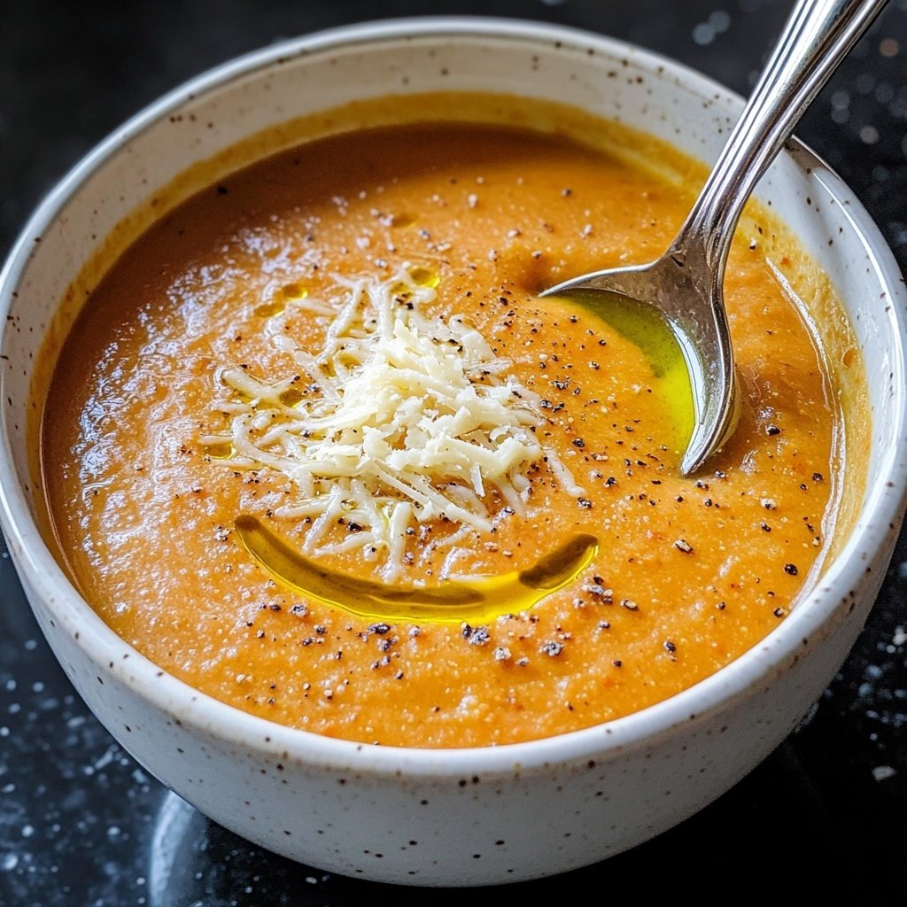 Tomatensuppe mit Parmesan