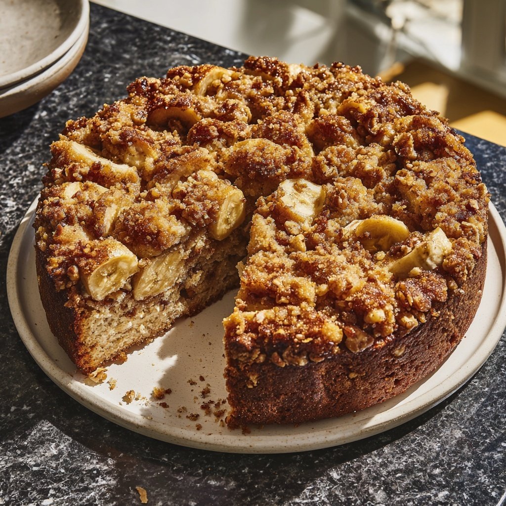 Bananenkuchen mit Nussstreuseln