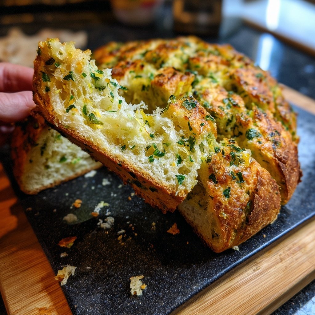Zupfbrot Mit Lauchzwiebeln