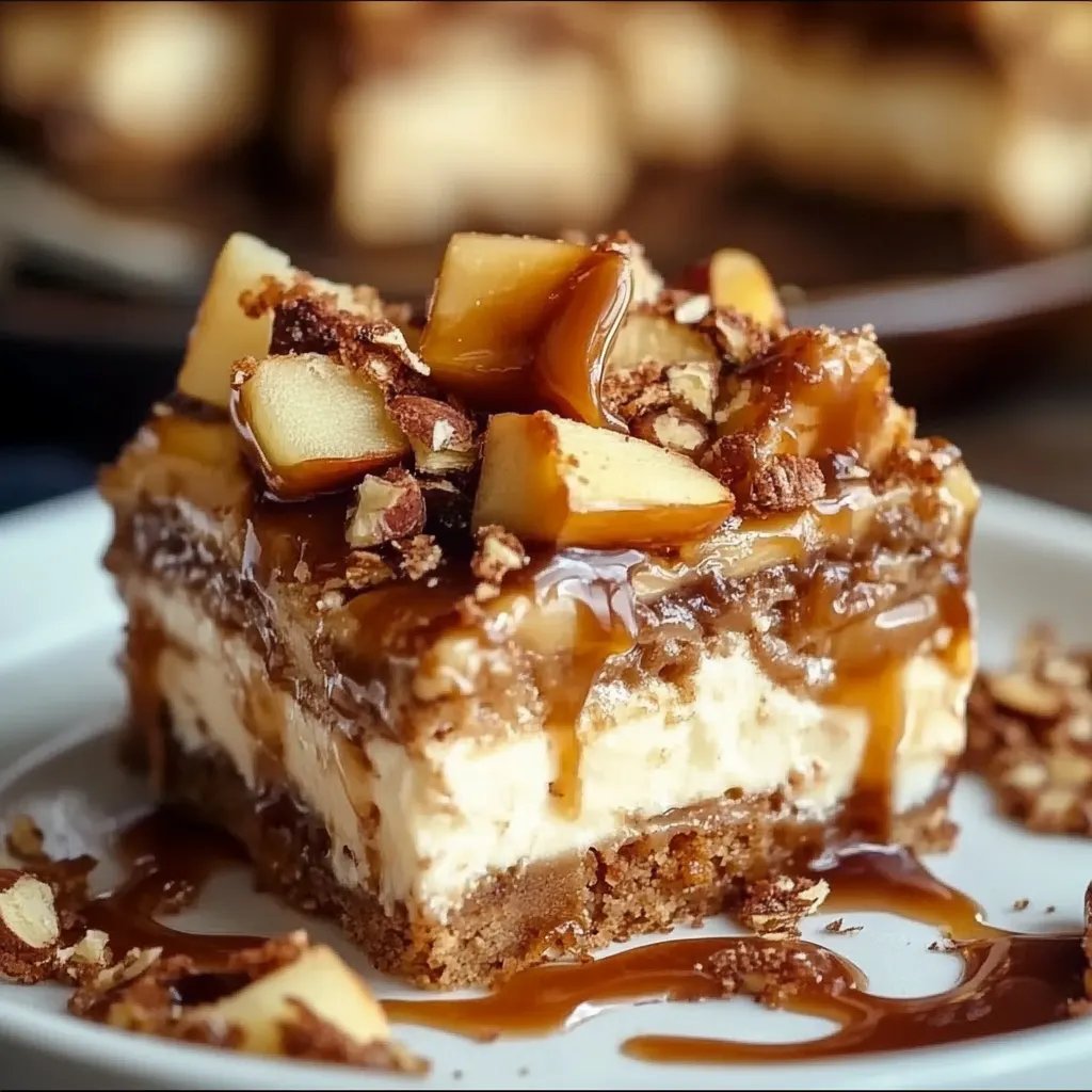 Caramel Apple Cheesecake Bars