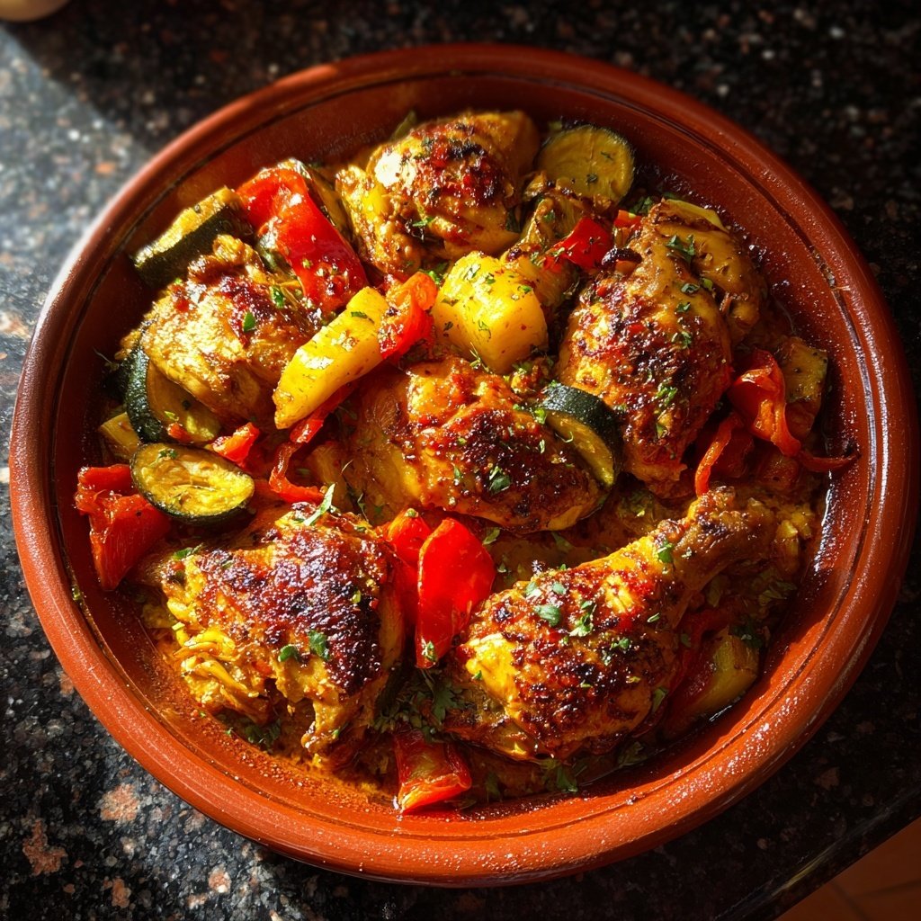 Internationale Küche Marokkanisches Hähnchen-Tagine