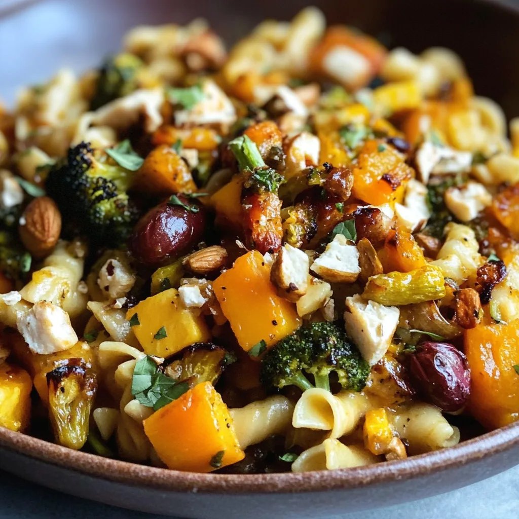 Fall Pasta Salad with Butternut Squash and Brussels