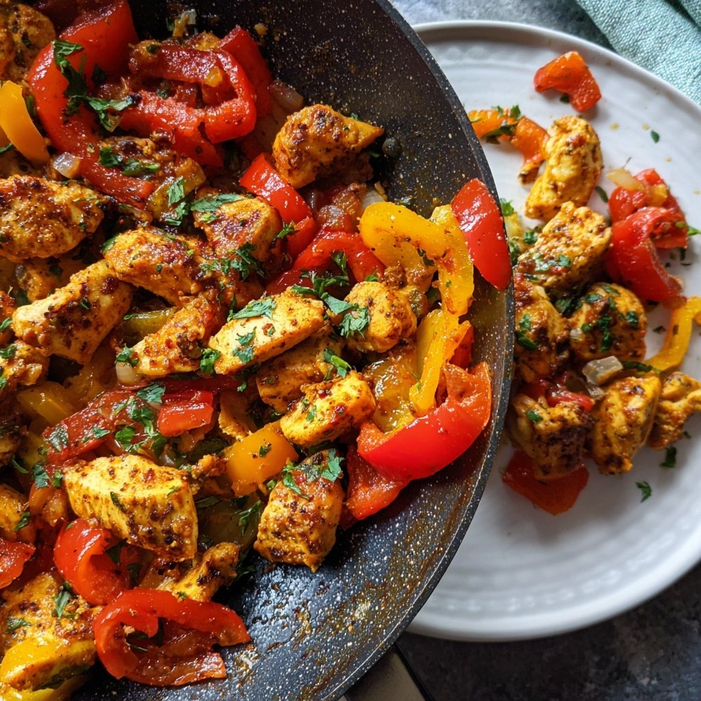 Kalorienarme Hähnchen Pfanne