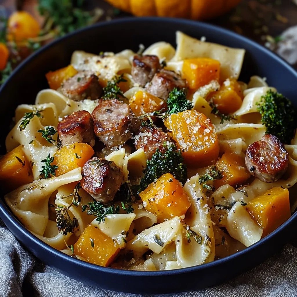 KöSTLICHE HERBSTLICHE WURST-PASTA-KüRBIS - EINFACH ZUZUBEREITEN!